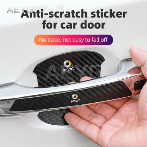 Carbon Fiber Car Door Handle Anti-Scratches Sticker Vinyl Protective Vinyl Film For Smart 450 451 453 Fortwo Forfour Accessories