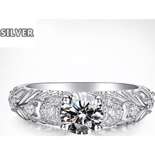Hot Classic Wedding Mens Ring For Women Jewelry Gift Paved Czech Zircon Bijoux Lady Love Luxury Diamond For Rings Women