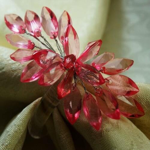 Crystal, flower,decoration napkin ring,acrylic napkin ring