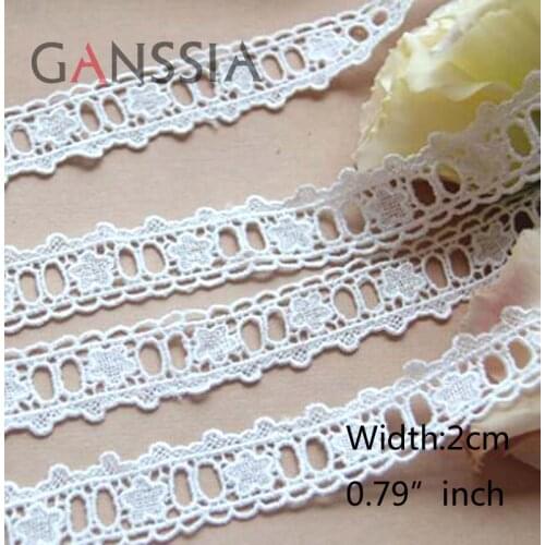 1yrd/lot Width:2.0cm Star Perforation Embroidery lace for DIY, embroidered ivory white lace for scarpbooking.(ss-889)