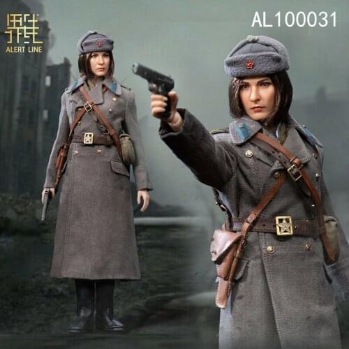 Alert Line AL100031 1/6 WWII Soviet Army Female Soldier Action Figure Model Toy Full Set Doll for Collection