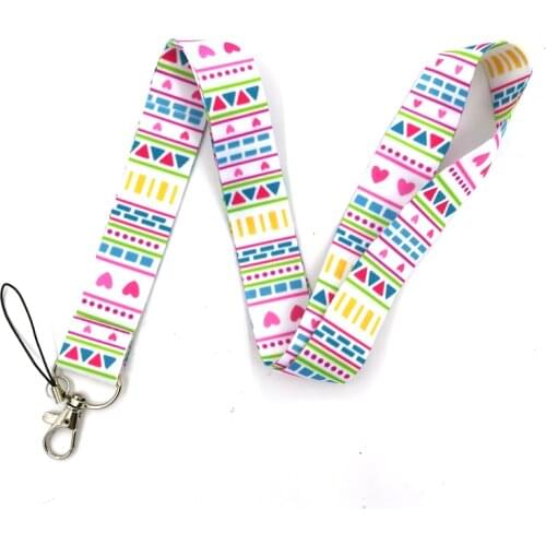 Love Cartoon Neck Strap Lanyard For Keys USB Gym ID Badge Holder Mobile Phone Straps Keycord Necklace DIY Hang Rope Keychain