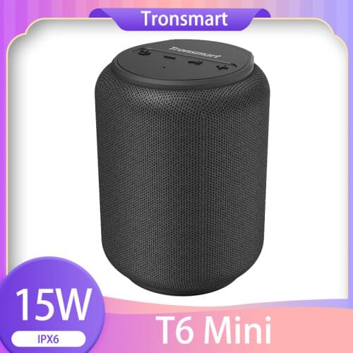 Tronsmart Element T6 Mini Bluetooth 5.0 Speaker with 360-degree Surround, Deep Bass, IPX6 Waterproof, 24H Playtime