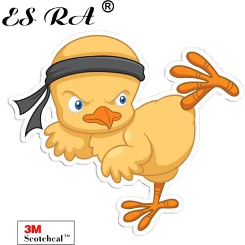 Cartoon Stickers for Laptop Bottle Decals for Kids Karate Little Chick Vinyl Matt for Car Room Skatebroad Luggage Window Decore