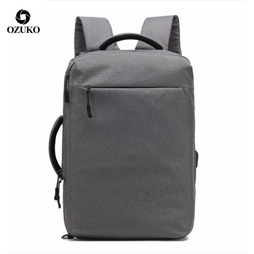 OZUKO New Men Laptop Backpack Water Repellent Schoolbag for Teenager Student Casual Style Backpack Women Travel Mochila Rucksack