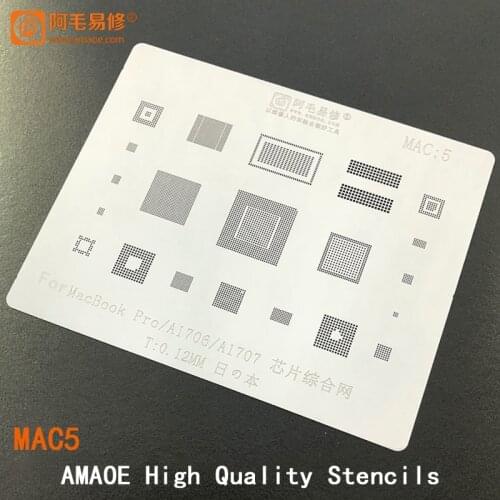 BGA Reballing Stencil For MacBook Pro A1706/A1707 BGA Stencil Reballing wifi power pmic u2 IC Tin Plant Net Solder Heat Template