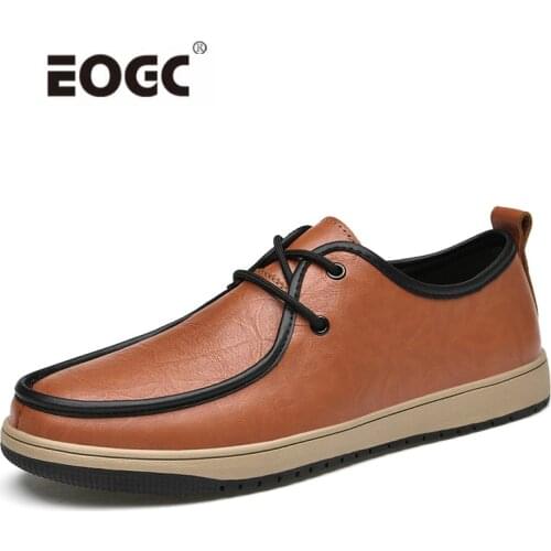 Breathable Natural Leather Shoes Men Comfort Autumn Casual Men Shoes Flats Waterproof Walking Shoes Zapatos