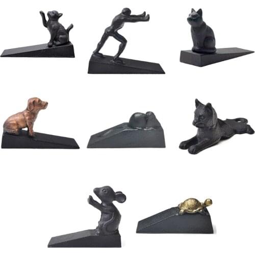 Vintage Cast Iron Animal Door Stop Wedge Doorstop by Comfify Lovely Decorative Finish for Patio Yard Garden Farmhous