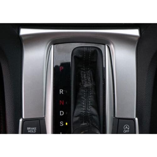 Inner ABS Console Gear Switch Panel Affixed Cover Trim Frame Matt Decoration Stickers For Civic 2016-2017 Car Styling