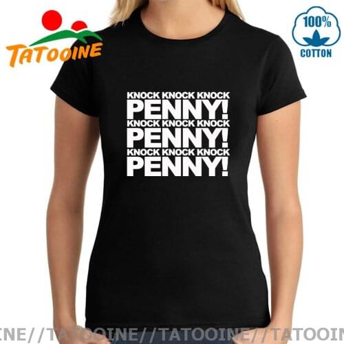 Letter printed BIG BANG Theory PENNY Sheldons KNOCK woman tee shirt fashion casual Short Sleeve women T shirt Hispter Tops tees