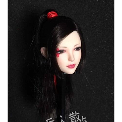 1/6 Female Hime Wu Feng Yun Series Nohime Head Sculpture Plain White Skin Color for 12 inch action figure