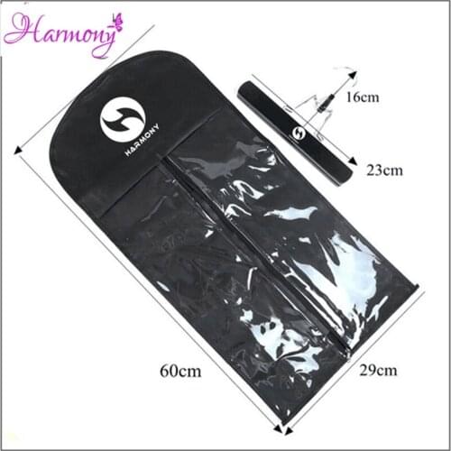 100sets with logo Black hanger hair extension packing suit case bags hair packaging for hair extension