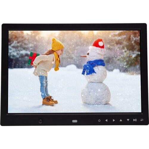13 inch motion sensor body sensor touch buttons infront support hd loop playback video picture player digital photo frame