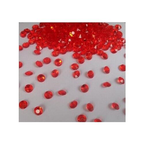 1500Pcs 4.2mm Acrylic Diamond Confetti Table Scatters Wedding Home Party Event Decoration Supplies DIY Red Color