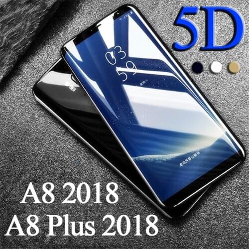 2pcs 5D For galaxy a 8 2018 protective glass on the for samsung a8 2018 glass plus 8a a8plus screen protector tempered glas film