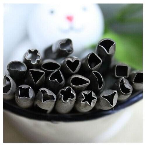 20PCS/LOT DIY Leather Craft TOOL/Leather Punch Tool/Special Puncher hole Rectangle flower Acute Angle many model free shipping