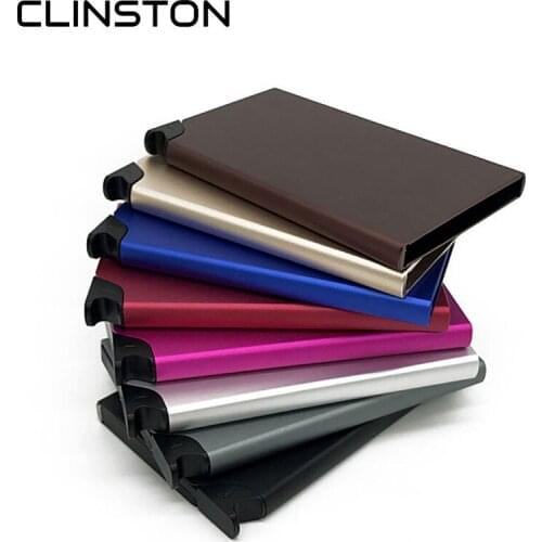 2020 GOOD Quality Automatic Aluminium ID Credit Card Holder simple Nice Metal Cardholder for Men Women gift