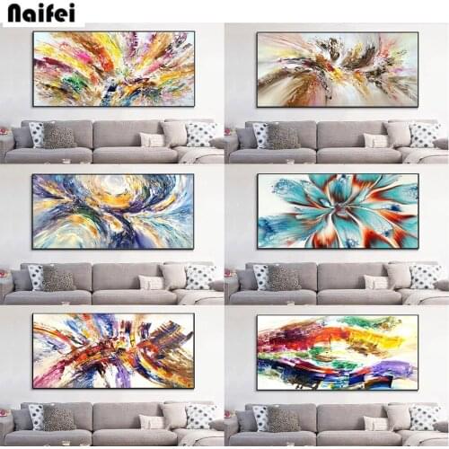 5D DIY Diamond Painting Colorful Abstract Wall Art Decor Cross Stitch Mosaic Kit Full Square Round Drill Embroidery Rhinestones