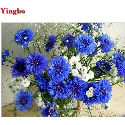 Diy diamond painting Blue cornflower full 5D diamond embroidery sale cross stitch crystal diamond picture mosaic decorative