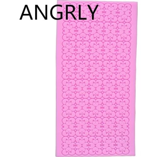ANGRLY Large Rectangle Silicone Cake Fondant Mould DIY Flower Lace Mold Sugar Craft Baking Decorating Tools Wedding Decoration