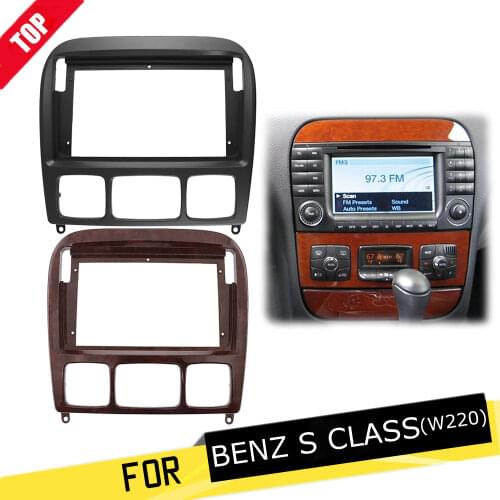 9 Inch Car Radio Fascias Fit for Mercedes-Benz 2006 S CLASS W220 Dash Kit Dashboard Installation Trim Frame Stereo Panel Bezel