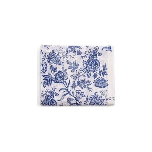 Large Rectangular Tablecloth White Blue Rose Pattern 170*350 cm. Dining Room, Enjoyable Conversations