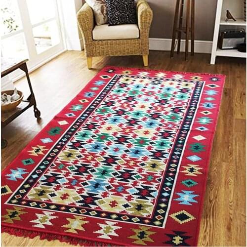 Çift Taraflı Kilim - Otantik Yıldızlı Desen Kilim Yolluk