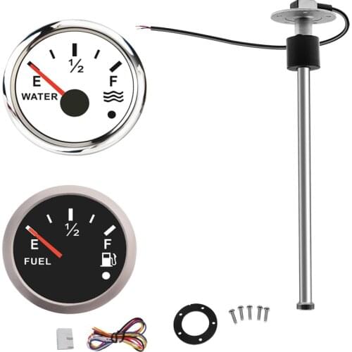 0~190ohm Fuel Level Sensor Waterproof IP67 Boat Car Water Level / Fuel Level Gauge with Alarm 100mm 300 mm 350mm 200m 450mm