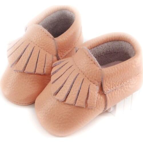 Newborn baby moccasins leather First Walkers moccs baby sole Babies girls shoes tasslesToddler Infant kids No Fringe Shoes