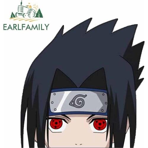 EARLFAMILY for Peeker Sasuke Ninja Car Stickers and Decals Anime Motorcycle Car Bumper Window Sticker Waterproof Decoration