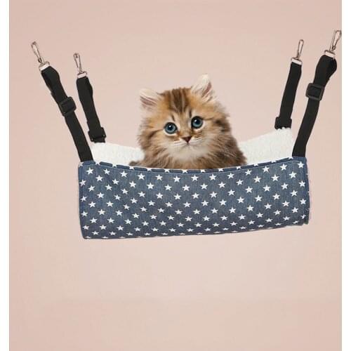 Cat Hammock Autumn Winter Pet Cat Mat Plus Velvet Cat Iron Cage Hammock Hook Cat Litter Cat Sleeping Beds Hamster Cage Hammock