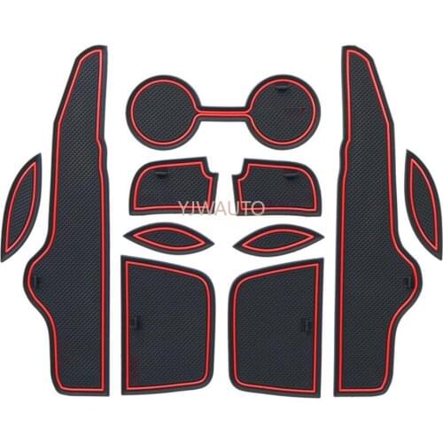 Door Slot Mat for Toyota Corolla Gate Groove Cushion Car Door Rubber Cup Holder Mats Anti-slip Carpets Position