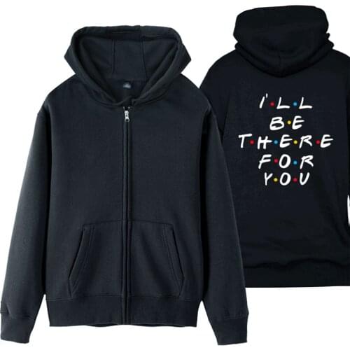 Friends hot tv show Central Perk Letter print Man Boy Coat Full Zip Hoodie Fleece Hooded Jacket Autumn Winter Clothes ZIIART