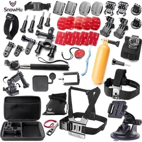 SnowHu for Gopro accessorios set for Go Pro Hero 9 8 7 6 5 Black Mount for YI 4K SJ4000 SJ5000 Eken H9 action camera GS09