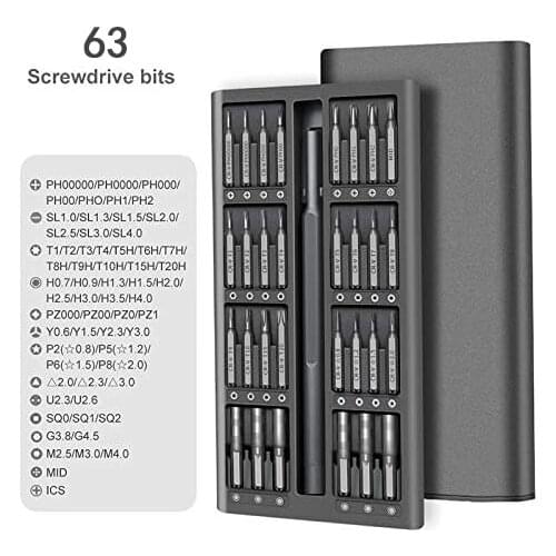 DIY Precision Screwdriver Set 63 in 1 Multifunctional Magnetic Screw driver Bits Screwdriver Repair Tool For Phones Tablet PC