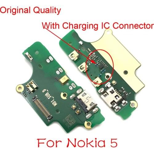 New USB Charger Flex Cable For Nokia 5 Dock Connector Charging Port with Microphone Replacement Parts