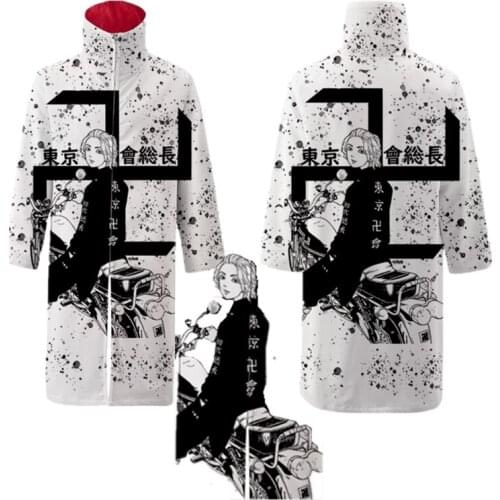 New Anime Tokyo Avengers Costume Cosplay 3D Printing Kids Adult Cloak Tokyo Avengers Cosplay Cartoon Kids Adult Fashion Cloak