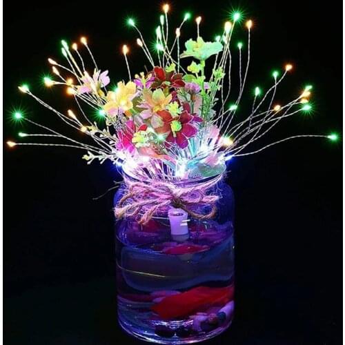 Firework Lights LED Copper Wire Starburst String Lights 8 Modes Fairy Lights With Remote Christmas Decorative Lights for Party