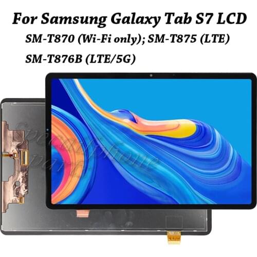 Original 11inch For Samsung Galaxy Tab S7 SM-T870 Wifi LCD Display+Touch Screen Digitizer Assembly For T875 LTE T876B LTE/5G