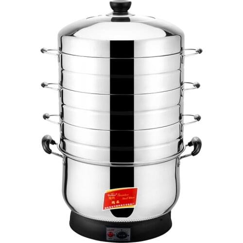 Electric Steamer Multi-function Large-capacity 6-layers Steamed Rice Anti-drying Automatic Power-off Plug-in Electric Steamer