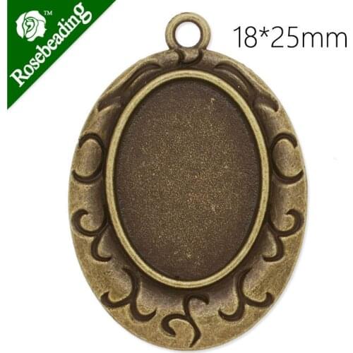 18x25mm antique bronze plated pendant tray,pendant bezel,blank settings,lead and nickle free,sold by 20pcs/lot-C3872