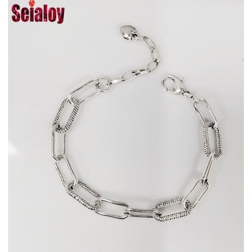 Seialoy New Adjustable Size Lobster Clasp Bracelet Bracelets Fit Original Charms Bracelet For Women Boy Girl Child Bangle