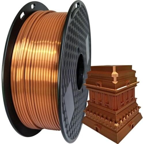 Silk PLA Copper 1.75mm 3D Printer Filament Luxury Silky Rich Luster 250g/500g/1kg Shiny 3D Pen Printing Materials Consumables