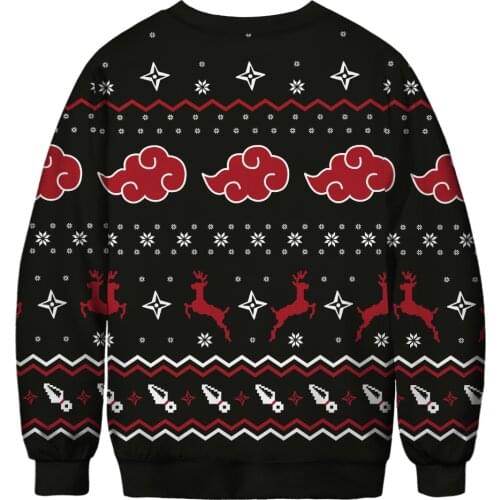 SOSHIRL Clouds Elk Sweatshirts Funny Ugly Christams Hoodie Unisex Long Sleeve Hoodies Couple Hip Hop Streetwear Winter Pullovers