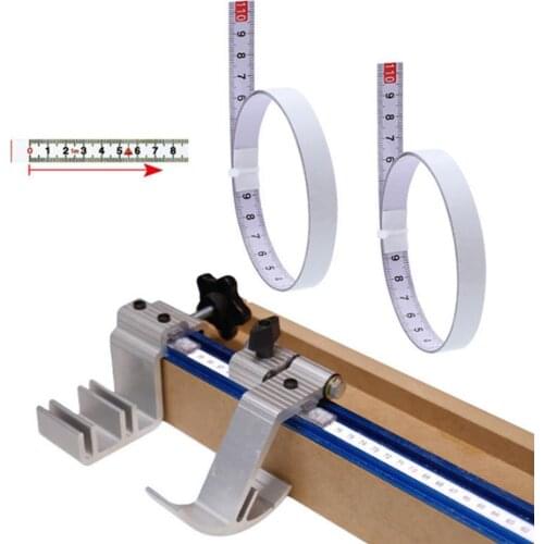 Accurate Self-Adhesive Measuring Ruler Beveled Track Tape Measure Metric Self-Adhesive Miter Saw Scale Ruler