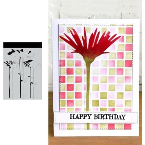 Stencil large Tall Blooming Flowers Scrapbooking Diary Decoration Embossing Template Diy Greeting Card Handmade 2021 New Arrival