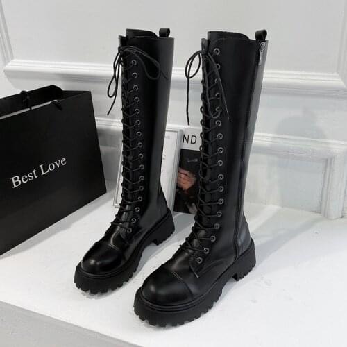 Botas De Mujer Goth Thigh High Boots Women Shoes Bottes Scarpe Da Donna Buty Schoenen Vrouw Frauen Stiefel Fashion Botki Damskie
