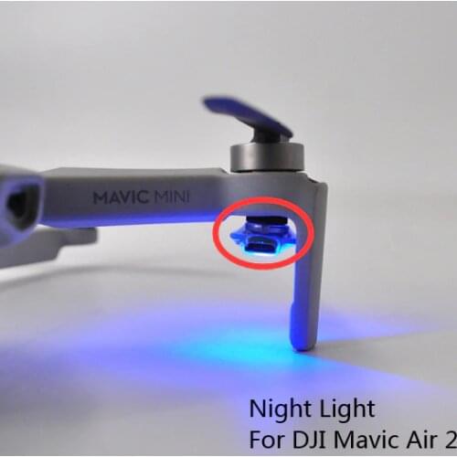 1 pairs Rechargeable Mini Night Flying Signal Lamp LED Navigation Light Flash Lights With Battery for DJI Mavic Air 2 Drone