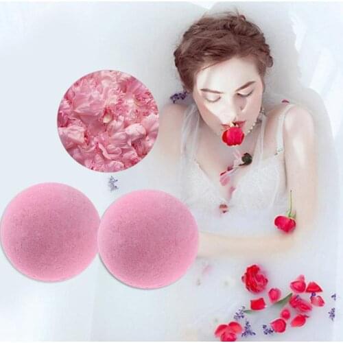 5pcs Bath Salt Ball Body Skin Whitening Ease Relax Stress Relief Natural Bubble Shower Bombs Ball Body Cleaner Essential Oil Spa