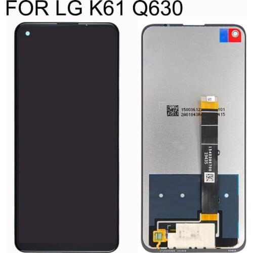 6.53" For LG K61 LMQ630EAW LM-Q630EAW LM-Q630BAW LCD Display Touch Screen Digitizer Assembly with Bezel Frame